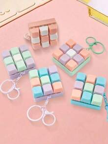 1 Peça Chaveiro Colorido de Alívio de Estresse com Teclado, Pingente de Botão de Teclado 9-em-1 com Clique de Dedo, Charm Criativo de Teclado, Chaveiro de Carro, Charm de Bolsa, Acessório Portátil de Alívio de Estresse, Adequado para Escritório, Escola, Transporte, Viagem - multicolorido - Visão 4