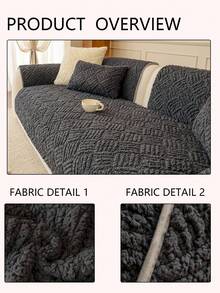 1 chiếc vỏ đệm sofa ấm áp dùng được cả bốn mùa, kiểu dáng hiện đại tối giản, chống trượt, dày dặn, chống bụi, có thể giặt được, mềm mại và không phai màu, thân thiện với thú cưng, phù hợp với sofa hình chữ L và sofa 1/2/3/4 chỗ ngồi trong phòng ngủ, văn phòng, phòng khách. - Màu xám đen - Xem 11