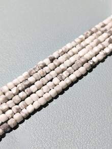 Natural Faceted Cube Amazonite Howlite Apatite Moonlight Agate Stone Square Spacer Beads For Jewelry Making Diy Bracelet 3x3mm - Multicolor - View 2