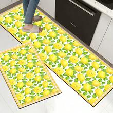 1pc, Home Decor, Lemon Pattern Printed Floor Mat, Diatomaceous Earth Kitchen Rug, Kitchen Mat, Floor Mat, Easy To Clean, Printed Rectangular, Suitable For Living Room, Bedroom, Hallway, Bathroom, Laundry Room - Polyester Carpet, Suitable For Indoor And Outdoor Home Decor - Multicolor - View 13