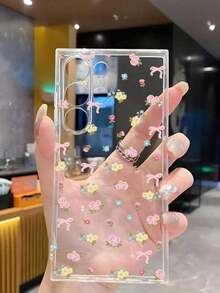 1 Piece Soft Phone Case With Fashionable Tulip Flower Design, Compatible With Huawei, Honor, Galaxy, 12T, 13T - 透明 10 - View 5