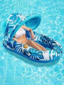 1pc Adult Inflatable Swimming Pool Float, Swimming Pool Floating Chair, Floating Bed With Drink Holder, Water Floating Bed, Beach Swimming Pool Party Adult Toy, Inflatable Float - Multiple Styles - View 12