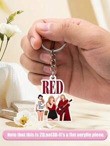 asmodee Cute New Singer Metal Keychain Pendant. Decorative Accessory For Bags, Car Accessories, Couples' Pendants, Acrylic Keychains, Car Rearview Mirror Decorative Pendants, Decorative Bags, Backpack Pendants, Clothing Pendants, Fashionable Accessories. Gift For Relatives And Friends. - Multicolor - View 2
