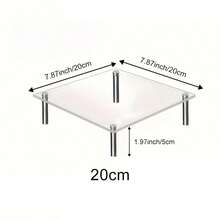 OUTANA 1pc Acrylic Storage Display Rack, Minimalist Tiered Design, Drill-Free/Drill-In Customizable Combination, Suitable For Birthday Parties, Weddings, Banquets, Afternoon Tea, Holiday Celebrations, Business Events, Home Storage, Desktop Display (Jewelry, Aromatherapy, Figurines), Multi-Purpose Shelf Combining Practicality And Aesthetics - Multiple Styles - View 21