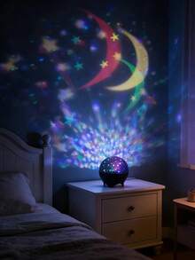 2-In-1 LED Atmosphere Night Light & Projector Lamp | USB Powered | Switchable Night Light & Projector | Suitable For Living Room, Study, Office, Bedroom, KTV, Homestay | Ideal Gift For Valentine's Day, Christmas, Halloween, New Year - Multi-color light - View 8