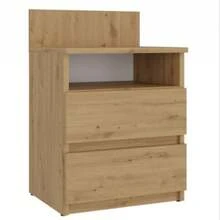 Multi-Functional All-In-One Nightstand With Backrest, Open Storage Compartment + 2 Drawers, 4 Colors Available, Space-Saving Bedside Cabinet For Small Spaces, Universal Use For Bedroom/Apartment/Dorm, Silent Slides Large-Capacity Bedside Storage Unit - Multicolor - View 19