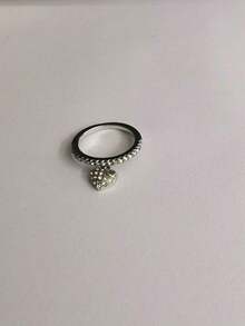 1pc Gold Heart Ring, Gold-Plated Heart Pendant Ring, Anniversary Memorial Gift Suitable For Men And Women, Elegant Everyday Wear, Wonderful Gift For Halloween, Christmas, Teacher's Day, Holidays, Birthday - Multicolor - View 10