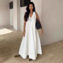 Women Long Dresses - Brown (in Stock) - View 3