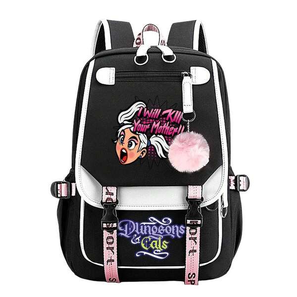 Dungeon Crawler Carl Women's Backpack - Student Version - Korean Style - Large Capacity - Suitable For All Ages - Elegant And Lightweight - Travel Backpack - Commuting Fashionable Backpack - Cute Double-Shoulder Backpack - 17 Inches