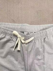 1PC Thin Men's Sports Long Pants, Comfortable Fit, Suitable For Daily Casual Wear, Easy To Match With Various Outfits. Drawstring Waistband, Suitable For All Waist Sizes. Selected Gift For Husband/Boyfriend In Spring And Summer. - Light Grey - View 4