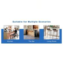 Transparent bar stool set, 4 pack, acrylic seat shell with metal frame in silver/ gold/ black, modern design chairs for kitchen, bar or dining room chairs only, without table - Silber + Kunststoff1 - Übersicht 6