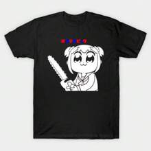 Camiseta Popuko Pop Team Epic, camiseta holgada informal, lavable a máquina, unisex. |   Diseño exquisito |   Suelto y cómodo |   Fácil de combinar | - Negro - Ver 7
