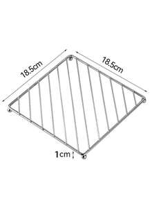 Stainless Steel Kitchen Pot Mat, Pot Rack, Heat Insulation Pad, Versatile Steamer Rack, Tabletop Anti-Scald Heat Resistant Pot Holder, Trivet - Multicolor - View 11