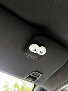 Cute Eye-Shaped Car Visor Clip Fashion Glasses Holder, Magnetic Storage Rack (Glasses Not Included) - A - View 13