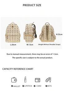 Mcm Stark Visetos Series Printed Men's Backpack MMKEAVE15IG001 - 米色MMKEAVE15IG001 - 查看 11