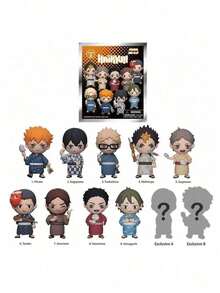 Crunchyroll 官方授權 Haikyu!! 盲袋隨機角色吊飾 動漫迷你玩具鑰匙圈 背包配件 - 多色2 - 查看 5