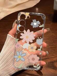 1 Piece Soft Romantic Fashion Floral Print Phone Case Compatible With Huawei Honor, Galaxy A04e/12/A13/A14/A34/A50/A52/A53/A54/S21/S22/S23/S24/S25/S25Ultra/S25FE/S26/S26 PLUS/S26 ULTRA/S26 EDGE, 6A/7A/8A, 12T/13T/15T/15T Pro - 透明 4 - 查看 6