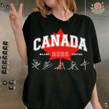 Team Canada Milan 2026 Winter Games T-Shirt - Black - View 1