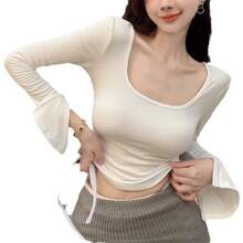 Women Lightweight Cardigans - Burgundy - View 6