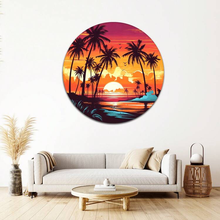 1pc Hình vẽ Clipart PNG trong suốt Cây cọ bãi biển hoàng hôn trừu tượng, phù hợp để in chuyển nhiệt - In Clipart nhiệt đới, minh họa trang trí mùa hè, sử dụng thương mại - Nhiều màu - Xem 3