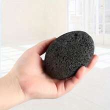 1pc Natural Exfoliating Foot Pumice Stone - Unscented Exfoliating Pedicure Tool, Suitable For Feet And Hands Exfoliation - Black - View 3