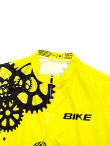 New Summer Outdoor Sports Cycling Short Sleeve Jersey For Men, Slim Fit, Quick-Dry, Breathable Road Bike Top With 3 Back Pockets - Universal Version, Suitable For Cycling, Off-Road, Motorcycle Touring, Training Wear - Yellow - View 4
