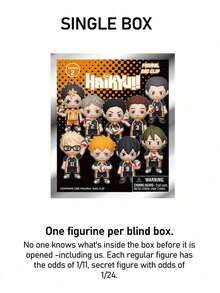 Crunchyroll Bolsa Ciega Oficial Autorizada de Haikyu!! Colgante de Personaje Aleatorio Juguete Mini de Anime Llavero Accesorio para Mochila - Multicolor 1 - Ver 8
