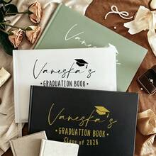 Libro de visitas personalizado para graduación 2026 - Decoración personalizada para fiesta de graduación universitaria/de secundaria, libro de visitas personalizado, álbum conmemorativo de deseos y consejos para graduación 2026 - Álbum de graduación - Ver 3