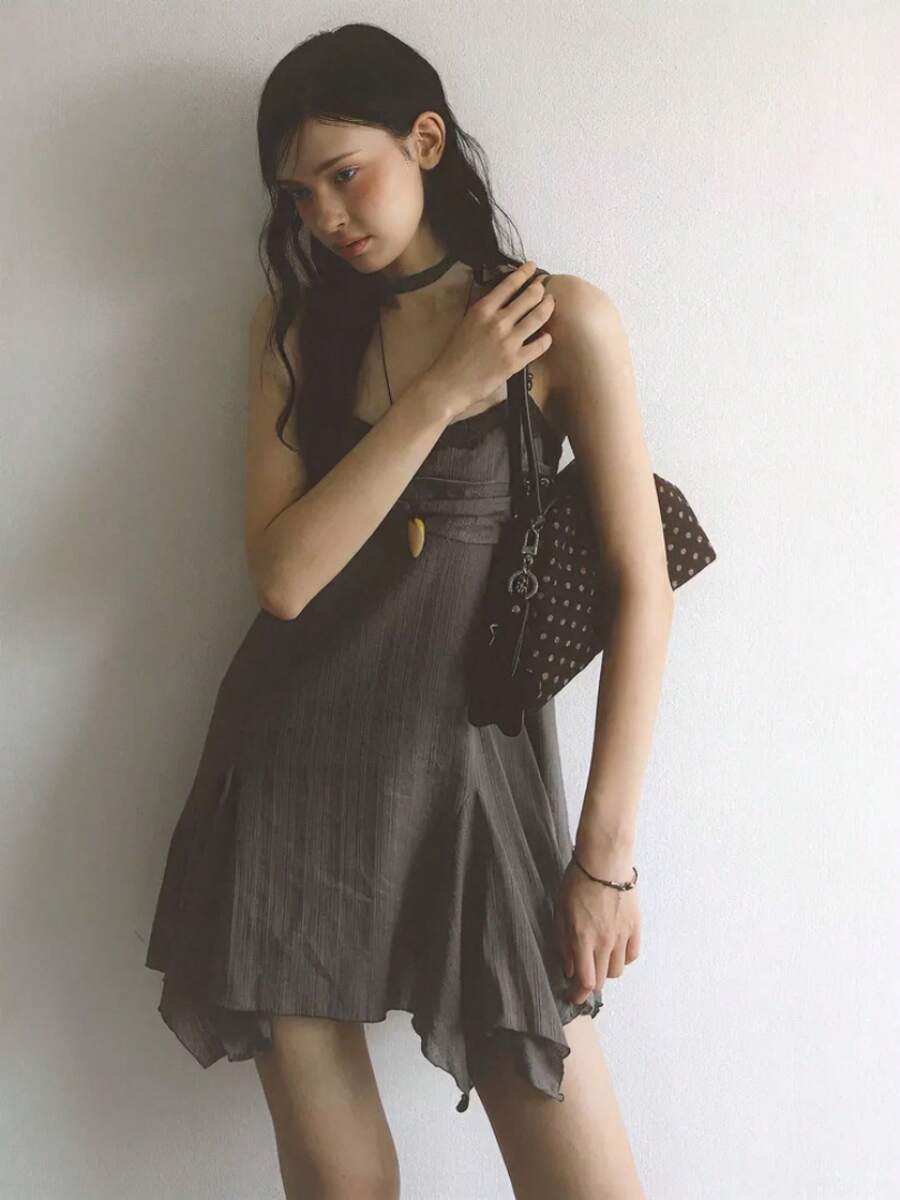 Women Midi Dresses - Brown - View 1