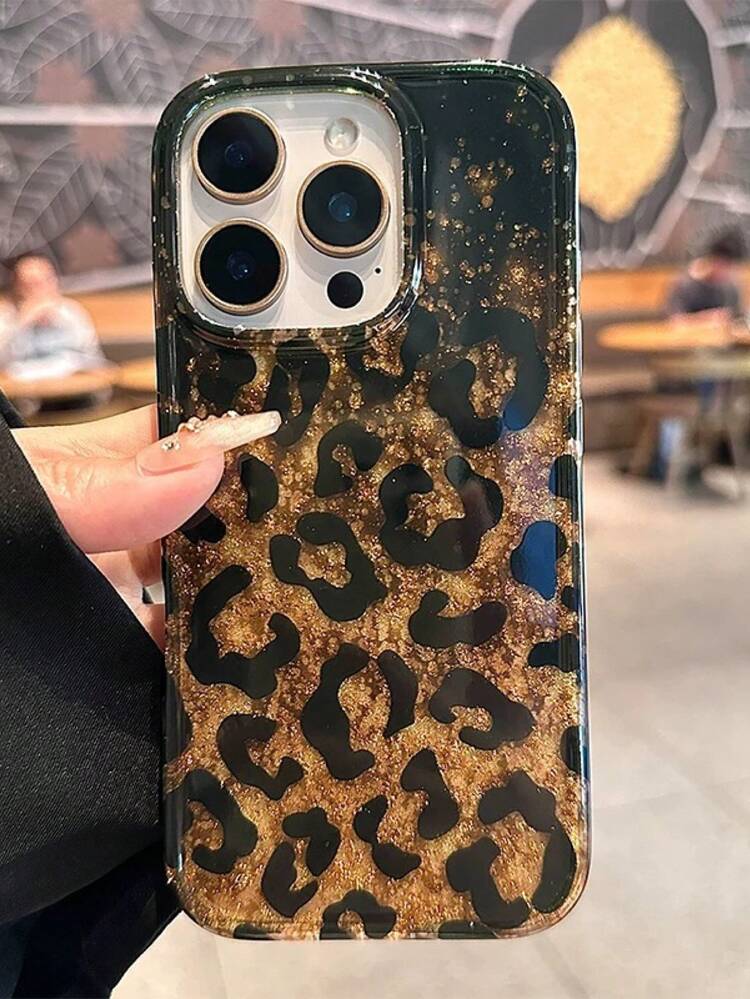 Ốp lưng điện thoại phong cách retro Thu/Đông màu đen nâu vân đồi mồi cho iPhone 16 Pro Max, Apple 15, Soft Shell 14 New, 12 Pro, 13 Pro Max, ốp bảo vệ chống rơi vỡ dành cho nữ. Màu sắc có thể hơi khác tùy thuộc vào góc độ hiển thị sản phẩm. - màu đen - Xem 5