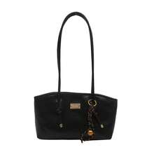 Bolso de mano moderno y versátil para mujer, estilo casual elegante con un toque de alta gama, bolso de hombro estiloso ideal para ir de compras, bolso grande retro de moda para mujer, nuevo bolso tote de cuero encerado de moda 2026, popular bolso de hombro para ir al trabajo en otoño e invierno. - Marrón sin colgante - Ver 7