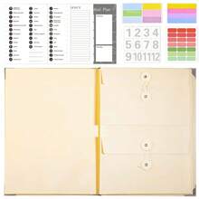 1 paquete de carpeta expandible de tela teñida personalizada, para documentos importantes, archivos de emergencia, certificados de nacimiento, tarjetas de social, pasaportes, fotos y cartas - Multicolor - Ver 11