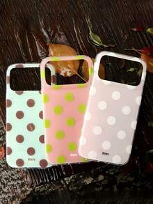 Minimalist Polka Dot Mint Green Soft Phone Case, Compatible With IPhone 17 16 15 14 13 Pro Max, Summer Style Anti-Drop Lightweight Phone Case, Pink Phone Case - Mint Green - View 4