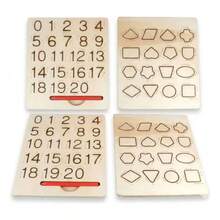 Tablero Didáctico De Madera Para Aprender A Trazar - NUMEROS - Ver 2