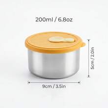304 Stainless Steel Food Container, Stackable Refrigerator Sealed Fresh-Keeping Box, Fruit And Vegetable Meat Storage Box With Lid, Large Capacity Food Preservation Box, Suitable For Kitchen Food Storage And Organization - Multicolor - View 26