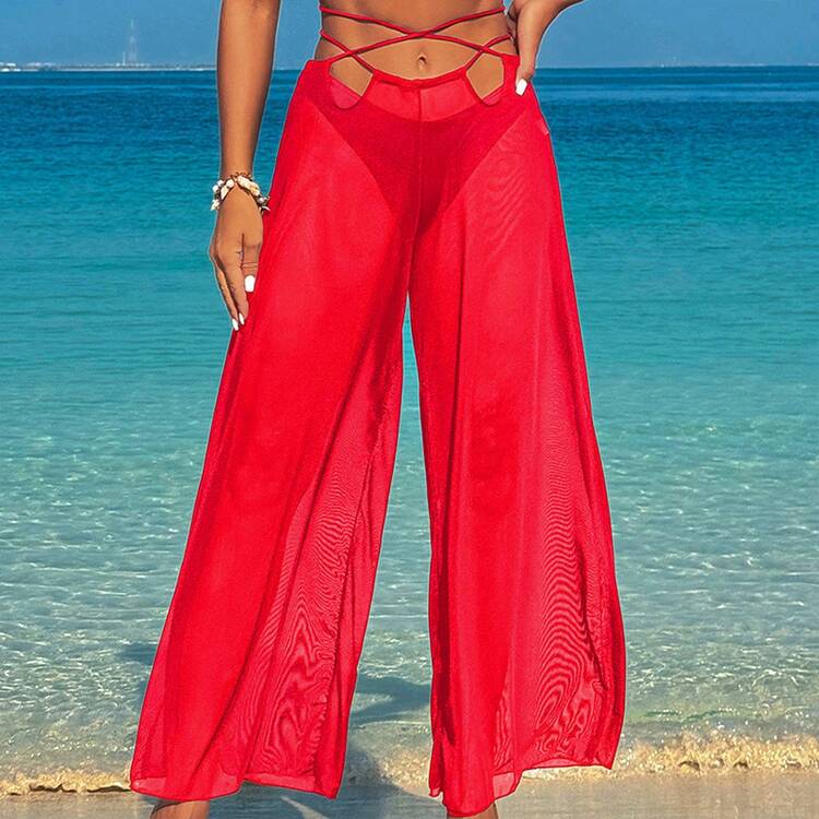 New 2026 Swimsuits For Adult Women, Three-Piece Hot Spring Bathing Suit, Bikini Bathing Suit. - Quần tây đỏ (có thắt lưng mỏng) - Xem 12
