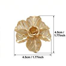 Luxury Niche French Rose Brooch, Mesh Hollow Design Brooch Pin, Delicate Style Daily Accessory - A - View 6