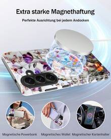 Galaxy S2 Handyhülle, schlanke Silikon-Hartschale, Y2K-College-Stil mit Blumenmuster, stoßfest, für Frauen, Marmortextur mit geprägtem Blumenmuster. - Weiß 3 - Übersicht 11