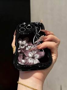 Lily 手繪軟手機殼，適用於 IP17/IP17PROMAX/iPhone16pro/iPhone16promax/iPhone15/XR/7p8p/P12promax/P13promax/P14PROMAX/P13/P14/P11/P12/P14，可愛時尚厚款保護殼，適用 XS/S/XSMAX/78GES2，美學風格 - 彩色 - 查看 2