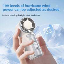 USB Turbo 強力便攜戶外口袋迷你風扇 JF157 高速 199 段手持風扇 1800mAh 旅行必備 - 多色 - 查看 8