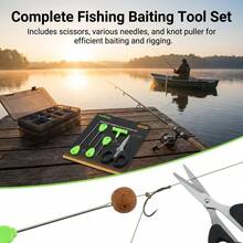 1 Set Perlengkapan Pancing Ikan Mas Stainless Steel, Kail Pancing Air Tawar - MultiWarna - View 6