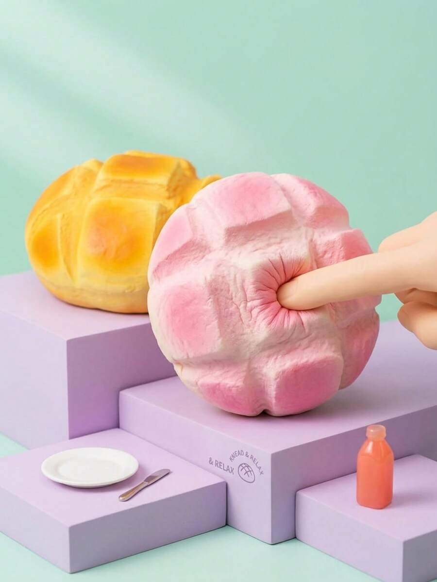 POKOJA LAND High Quality Slow Rebound Soft Bread Pineapple Squeeze Toy, Novelty Decoration Unique Birthday Gift - Multicolor - View 1