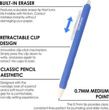 Grabie Erasable Gel Pens, 0.7mm Medium Point, Black Blue Red Ink Retractable Erasable Pens, Smooth Writing & Clean Erasing Ink Planner, Note Taking, Drawing & Office Use, Pack Of 6 FDBM - 2 Black, 2 Blue, 2 Red - View 2