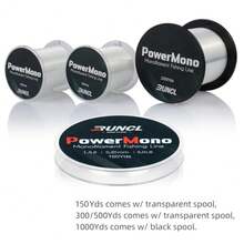 PowerMono Fishing Line, Ice Monofilament Fishing Line 300/500/1000Yds - Ultimate Gth, Shock Absorber, Suspend In Water, Knot Friendly 3-35LB, Low And High-Vis Available, Gift Decoration - Clear - View 7