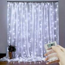 100/200/300/600 LED 燈串燈簾,AA電池供電 8 種燈光模式閃爍,婚禮慶典背景牆裝飾懸掛燈,模擬星空閃爍。適用於居家臥室舞台戶外露營裝飾求婚告白生日婚禮派對情人節聖誕節萬聖節節日裝飾仙女燈串(不含電池) - AA電池盒窗簾燈 - 查看 27