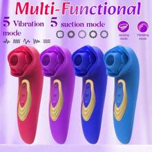 RUIJU Rose Sucking Vibrator Adult Product Sex Toy For Woman -Pulse Pure Sucker Clitoral Vibrator With 5 * 5 Suction, Clitoris Nipple Massager Sexual Toys For Women Female Couples Pleasure Vibrator For Women Sex Toy - 顏色8 - 查看 3