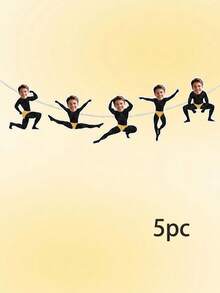 5/10/15 cái Banner tiệc nam vận động viên thể dục tùy chỉnh ảnh, Banner nhào lộn mặt hài hước cá nhân hóa với các chi tiết cắt lấp lánh, Banner lấp lánh cho lễ kỷ niệm trẻ em/thanh thiếu niên, tiệc độc thân cô dâu và đêm hội con gái - Nhiều màu - Xem 7