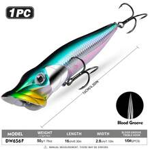 PRO BEROS Proberos 1pc 12cm/16cm Topwater Floating Popper Lure, Artificial Hard Wobbler Rattling Baits, 19g/50g Long Cast Surface Popper For Saltwater Bass Fishing, Fishing Tackle - Butterfly - View 14