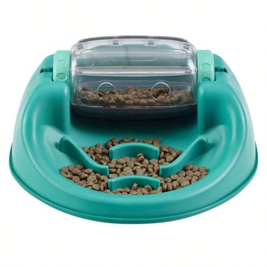 By Nina Ottosson Spin N' Eat Dog Puzzle And Slow Feeder, Level 2 Intermediate Enrichment Toy, Green - Spin N Eat Green - 查看 1