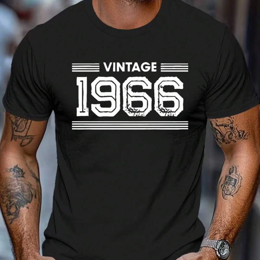 Printed T-Shirt For Men And Women - 黑色 - 查看 1